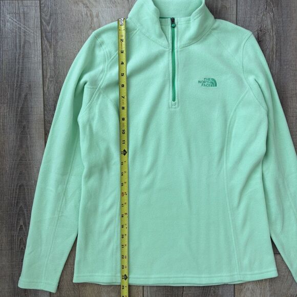 The North Face Women's Glacier 1/4 Zip Lightweight Fleece Pullover Size M Green - Picture 9 of 11